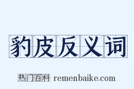 豹皮反义词是什么意思的图片